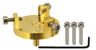 EM-Tec GR20 bulk sample holder for up to Ø20mm, gilded brass, pin